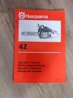 Bedienungsanleitung Kettensäge Husqvarna 42 Niedersachsen - Langwedel Vorschau