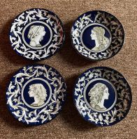 4 italienische Keramik Wandteller Gemi Faenza, blau Frauen Tracht Nordrhein-Westfalen - Euskirchen Vorschau