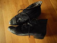 Damen-Stiefeletten, schwarz, Leder, Größe 38, Schnürschuh Baden-Württemberg - Neuenbürg Vorschau