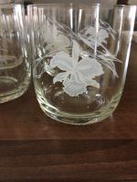 6 Gläser mit schlichtem Blumendesign Sachsen - Helbigsdorf Vorschau