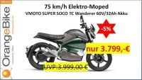 E-Motorrad VMoto SUPER SOCO TC Wanderer - statt UVP 3.999.- € - 60V/32Ah Akku 75km/h A1 E-MOPED „OrangeBikeConcept Karlsruhe E-Bike Pedelec Elektro-Fahrrad, E-Roller" 6414 Baden-Württemberg - Karlsruhe Vorschau