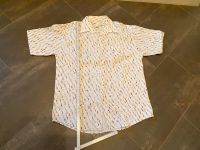Herren Sommer Hemd Trapez Vintage weißes Hemd mit Muster kurzarm Niedersachsen - Peine Vorschau