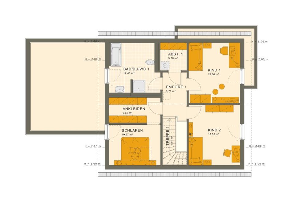 Einfamilienhaus mit niedrigem Kniestock und Einliegerwohnung zum selber ausbauen in Oststeinbek