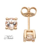 Navelo Ohrstecker Morganit rosa 5mm 585 Rotgold 14 Karat Niedersachsen - Diepenau Vorschau