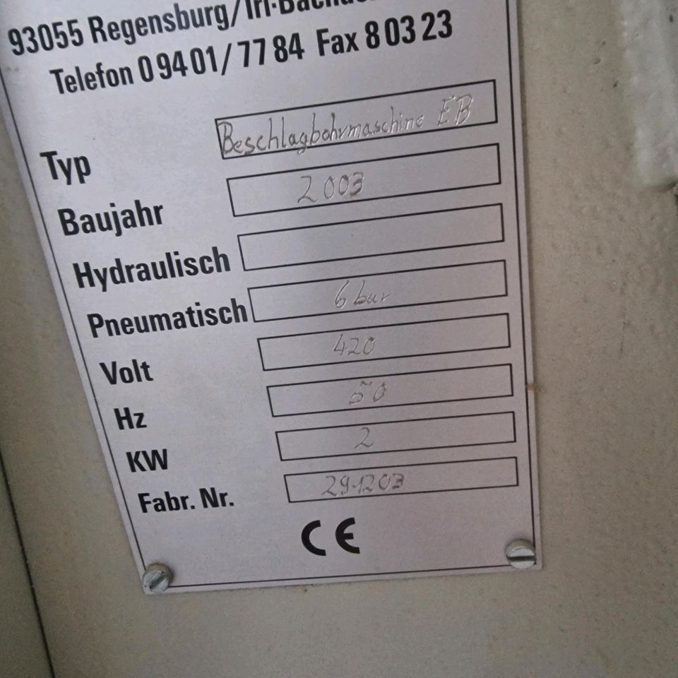 Sprödhuber Beschlagbohrmaschine Topfbohrmaschine Fensterbau in Marklkofen