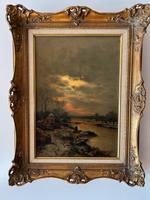 Ölgemälde Friedrich Lanckow 19. Jhd. Niedersachsen - Oldenburg Vorschau