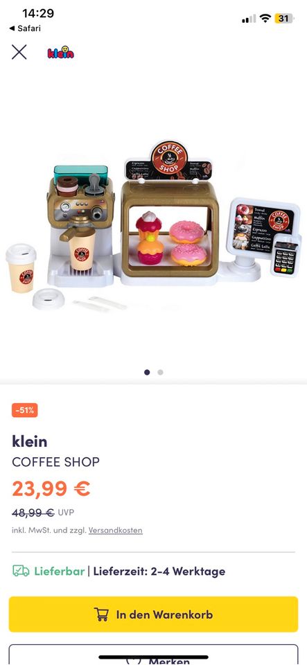 Theo Klein Coffee Shop in Nordrhein-Westfalen - Inden | Weitere Spielzeug  günstig kaufen, gebraucht oder neu | eBay Kleinanzeigen ist jetzt  Kleinanzeigen