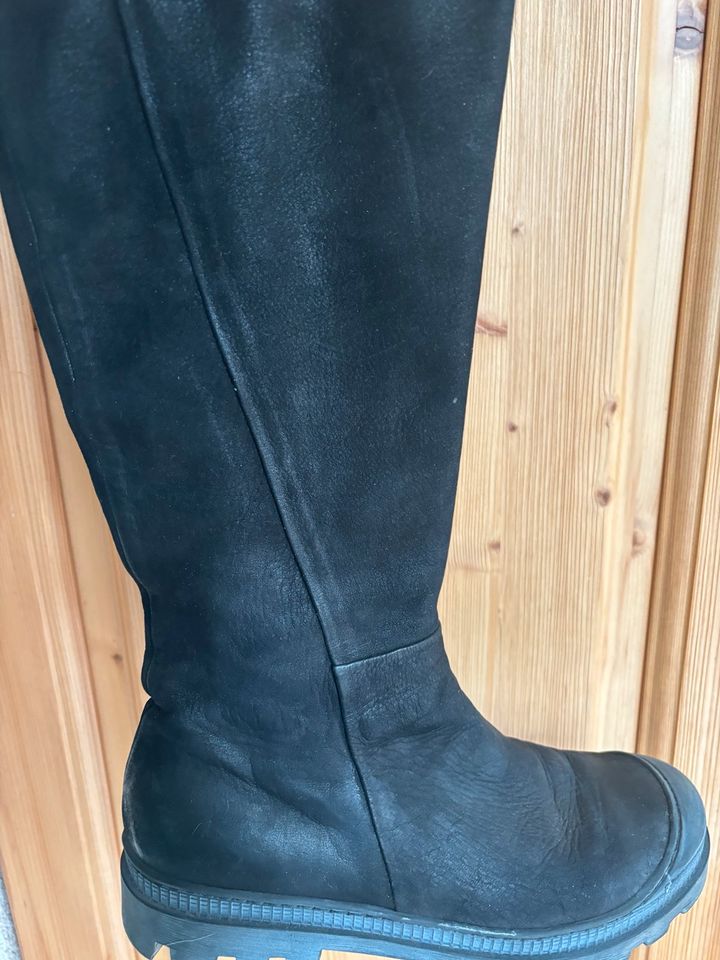 Lofina Stiefel Leder schwarz 38,5 weich in Rheinfelden (Baden)