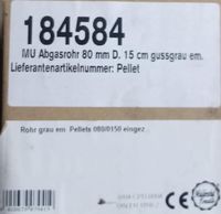 Abgasrohr Pellet MU D: 80 mm x Länge 150 mm gussgrau Thüringen - Bad Liebenstein Vorschau