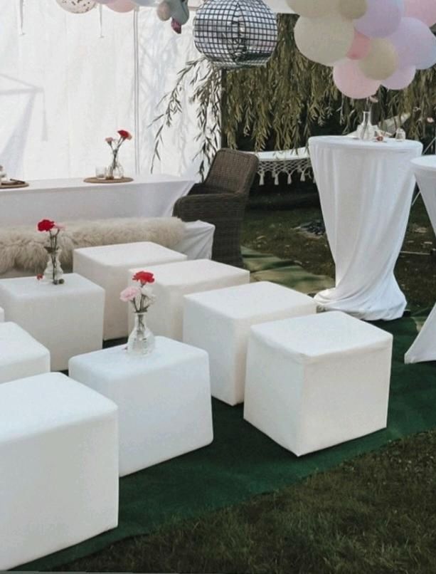 MIETEN Party Cube weiß VERLEIH Event Hochzeit Deko Feier Taufe in Salzkotten