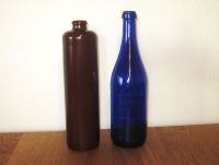 2x Dekoflasche Wasserflasche Vase Flasche aus Glas Ton, neuwertig Bayern - Fürstenfeldbruck Vorschau