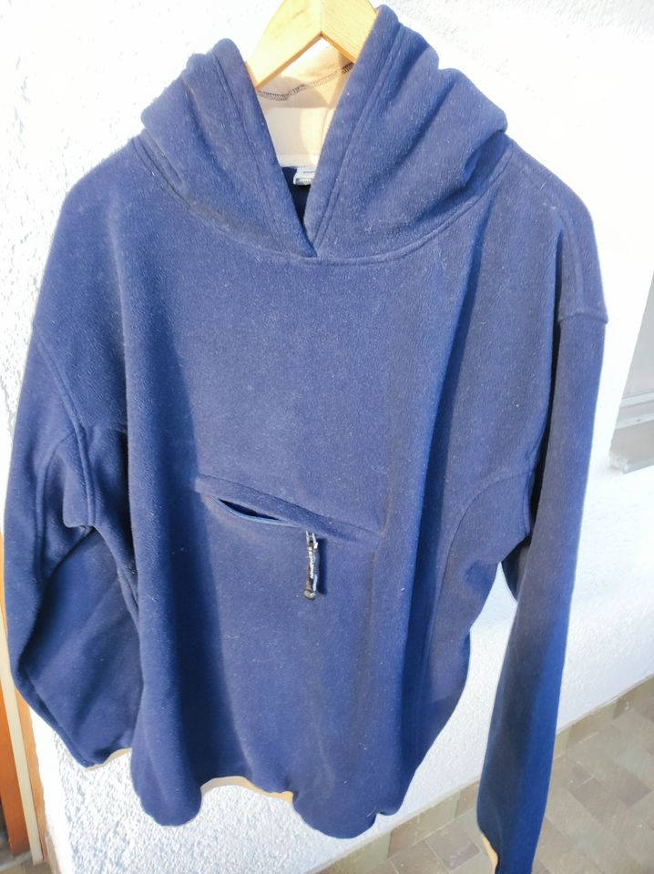 Fleece Hoodie Größe L dunkel blau in Hohenbrunn