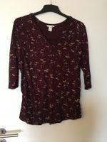 H&M Umstandsblusenshirt 3/4 ärmlig Blumenmotiv Gr. L weinrot Hessen - Hofheim am Taunus Vorschau