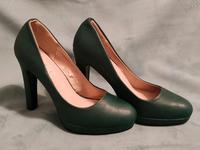 Juliet Pumps Leder Dunkelgrün Gr. 37 NEU Damen Schuhe Nordrhein-Westfalen - Wachtendonk Vorschau
