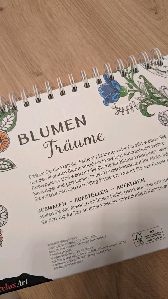 Malbuch "Blumen Träume" neu in Hollfeld