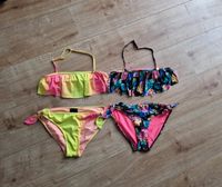 2x Bikini 146 152 H&M Mädchen Neon Rüschen gelb pink Neckholder Rheinland-Pfalz - Hümmerich Vorschau