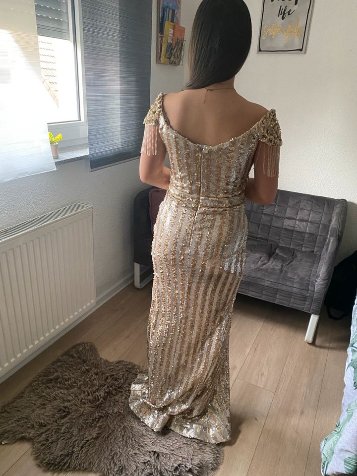 Hochwertiges Pailletten Abendkleid Kleid in Bielefeld