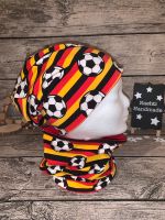 Beanie Mütze & Loop Gr. 128 134 Fußball Deutschland NEU Handmade Niedersachsen - Langenhagen Vorschau