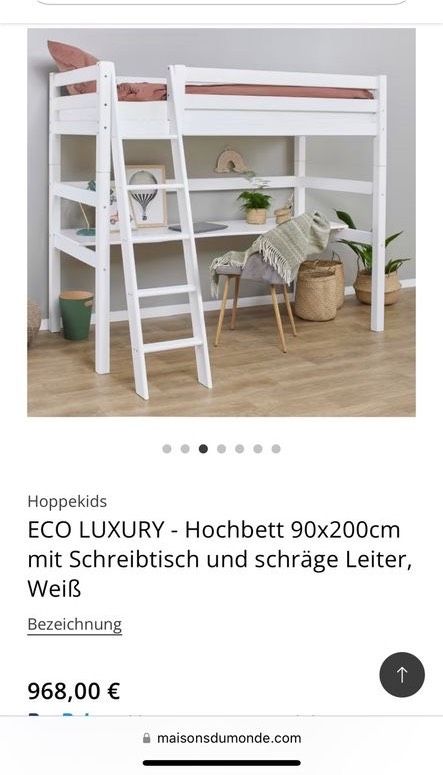 Maison du Monde luxury Hochbett 90x200 NEUPREIS 900€ in Dresden