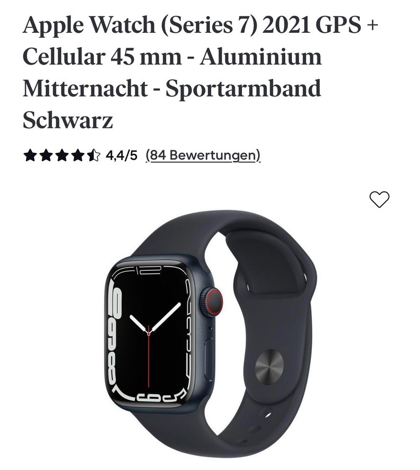 SUCHE Apple Watch 7 oder 8 GPS + Cellular in Erfurt