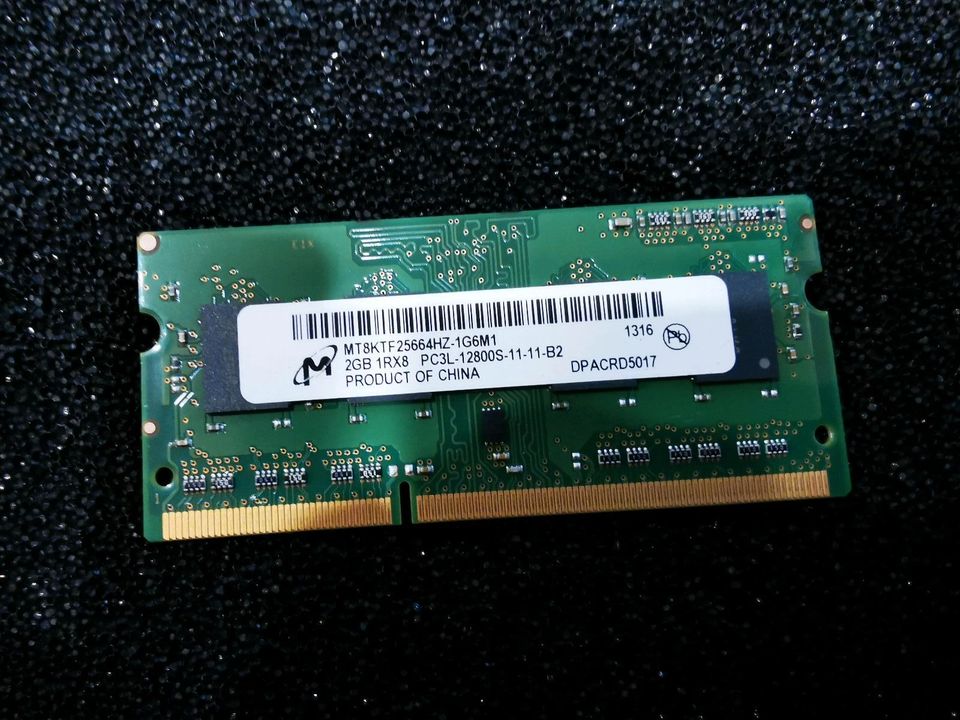 Arbeitsspeicher 2GB DDR3 1600MHz Notebook in Biberbach