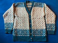 Norwegerjacke handgestrickt reine Wolle Muster Gr M bis L Niedersachsen - Stoetze Vorschau