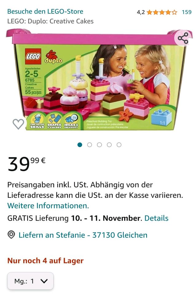 Duplo 6785 Torten/Kuchen in Gleichen