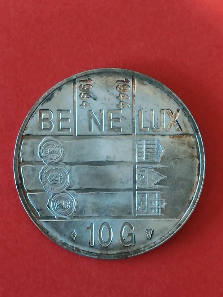 Münze Beatrix Niederlande 10 Gulden 1994 in Horgenzell