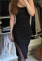 Schwarzes Kleid S gerippt Zara mit Schlitz Berlin - Zehlendorf Vorschau