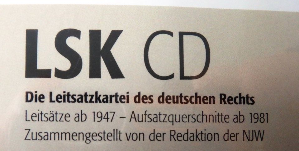LSK CD Beck Recherche – Die Leitsatzkartei des deutschen Rechts in Heidelberg