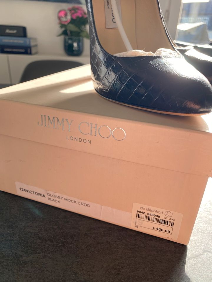 Jimmy Choo Glossy Mock Croc Gr. 39 schwarz in Köln