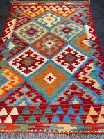 Afghan Kelim 117x77 Kilim Wolle Teppich handgwebt carpet rug rot Berlin - Wilmersdorf Vorschau