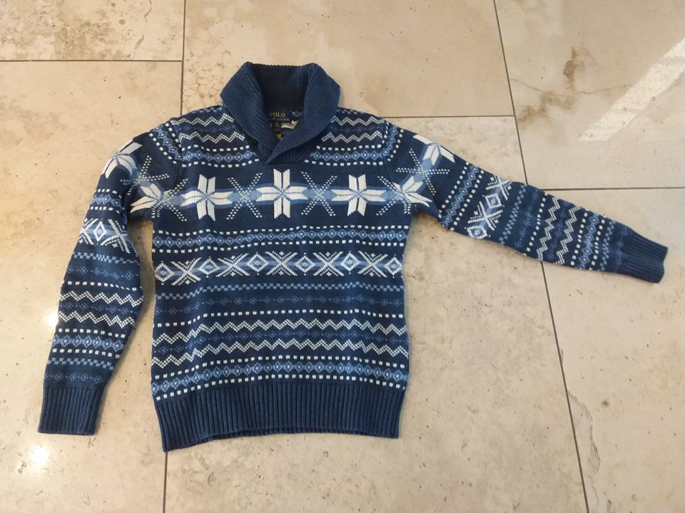 Kinder Pullover Polo Ralph Lauren Gr. L (14-16) 152/158 Blau weiß in Bruckberg bei Landshut