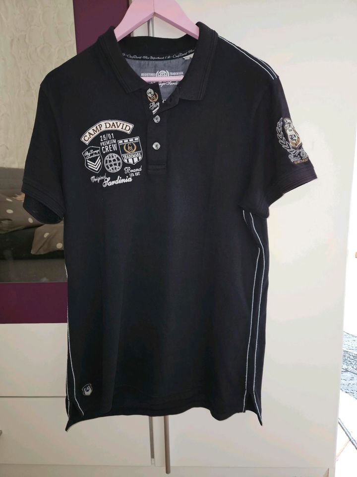 Camp David Herren Poloshirt Gr L in Burg