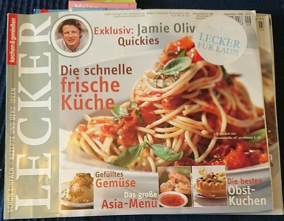 4 x LECKER kochen&genießen Zeitschriften mit Einkaufszettel in Zella-Mehlis