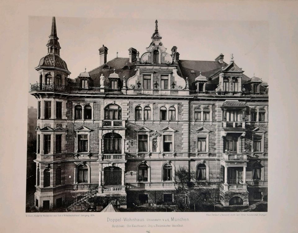 Alte Architekturbilder von Münchener Gebäuden in München