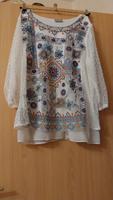 Damen Bluse weiß/ Bunte Blumenmuster Stickerei Größe M Canda Drei Leipzig - Grünau-Ost Vorschau