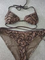 Neckholder Bikini mit Stickerei Gr. 40/42 braun Hessen - Rodgau Vorschau