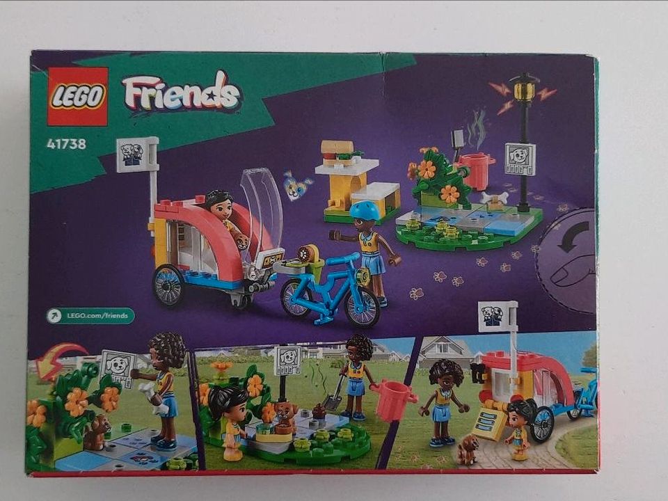 Lego Friends 41738 Hunde-Rettungsfahrrad, Tier-Spielzeug mit Welp in Bous