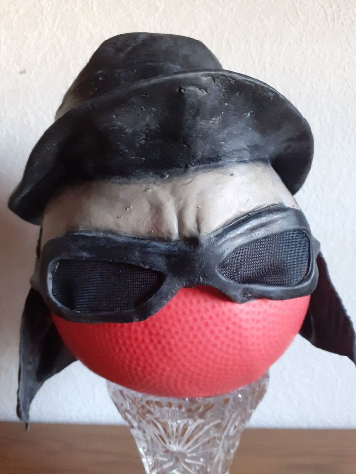2x Gesichtsmaske Hut u. Brille Halbmaske Haubenmaske Maske Kostüm in Riegelsberg