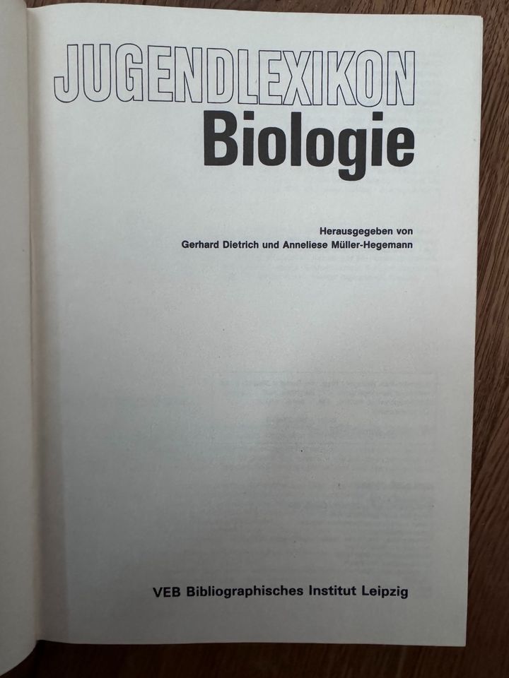 DDR Jugendlexikon Biologie von 1988 Lexikon in Pegau