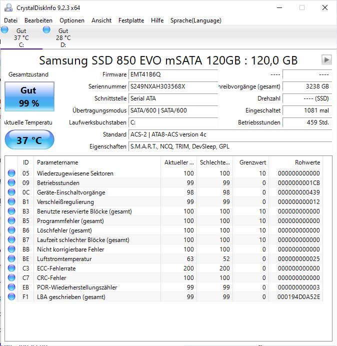 Lenovo U310 13,3" i3-3217U 8GB 120GB SSD 500GB HDD rosa Win10 in Alfter