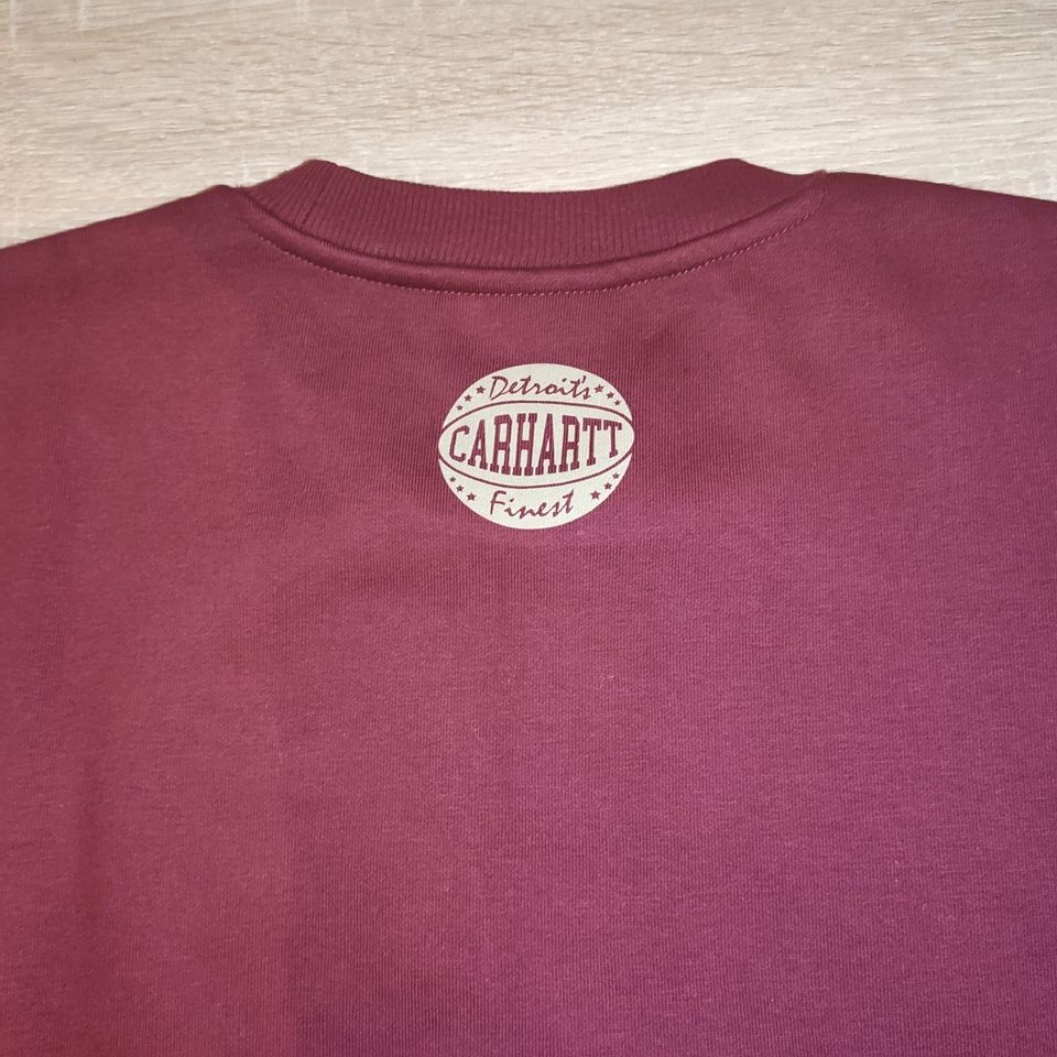 carhartt Sweater Sweatshirt Pullover dunkelrot Patches L NEU in Saarbrücken