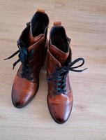 Bugatti Lederstiefel Stiefeletten Schnürung bran Gr 38 Bayern - Amberg Vorschau