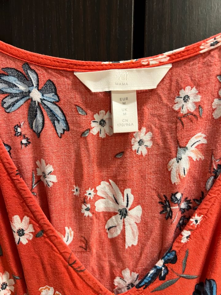 H&M Mam Umstandskleidung Kleid rot Blumen 38 in Neuburg a.d. Donau