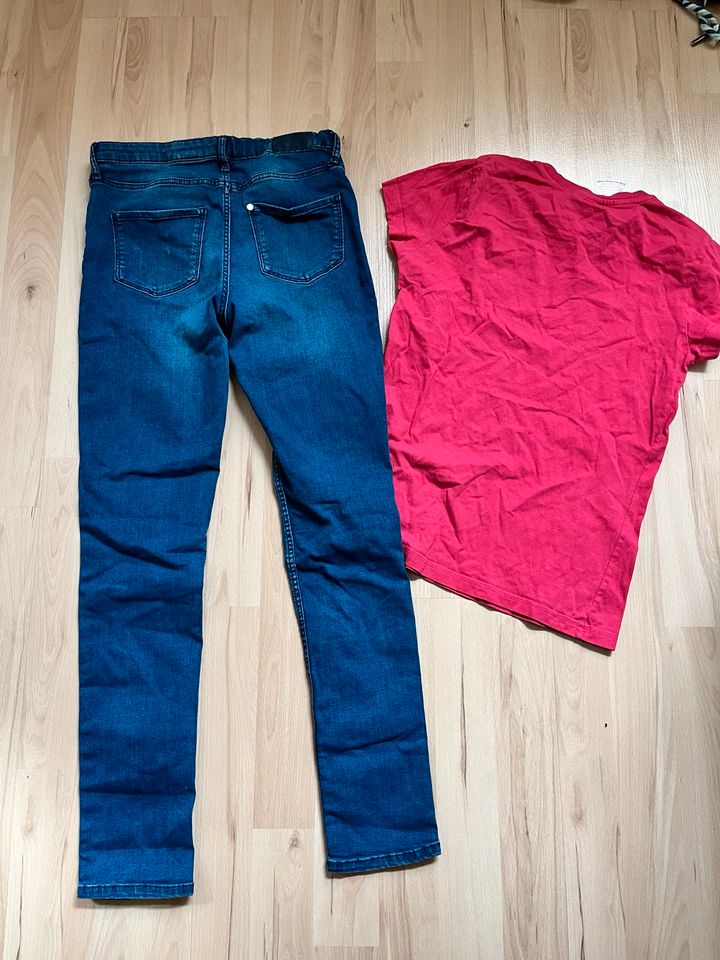 Jeans H&M + T-Shirt Adidas Gr 152 in Dortmund