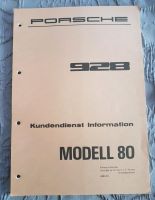 Porsche 928 Kundendienst Information Modell 80 Baden-Württemberg - Asperg Vorschau