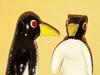 Lacktuch Pinguine 50er Jahre Vintage 12cm Aachen - Aachen-Mitte Vorschau