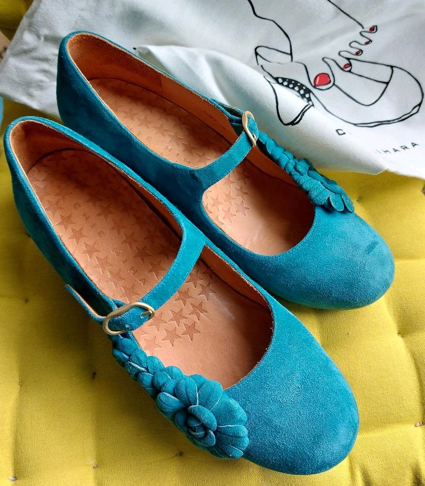 Chie Mihara Pumps, Mary Janes, Gr. 39, türkis Wildleder in Hamburg