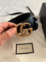 Gucci GG Marmont Ledergürtel Gürtel schwarz Gold neu Hessen - Offenbach Vorschau